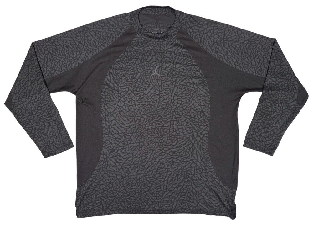 Nike Jordan DRI-FIT ADV APS Long Sleeve Shirt Elephant Print Medium FD8123-022